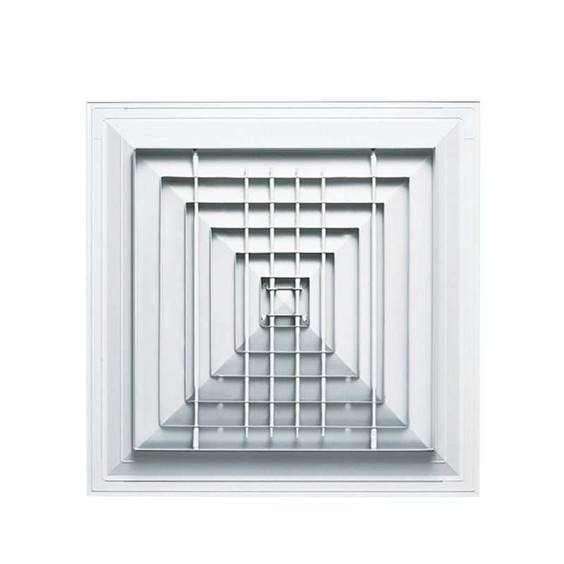 Wielopłaszczyznowy nawiewnik nadaje się do montażu w przejściach lub dymoszczelnych pomieszczeniach przygotowawczych